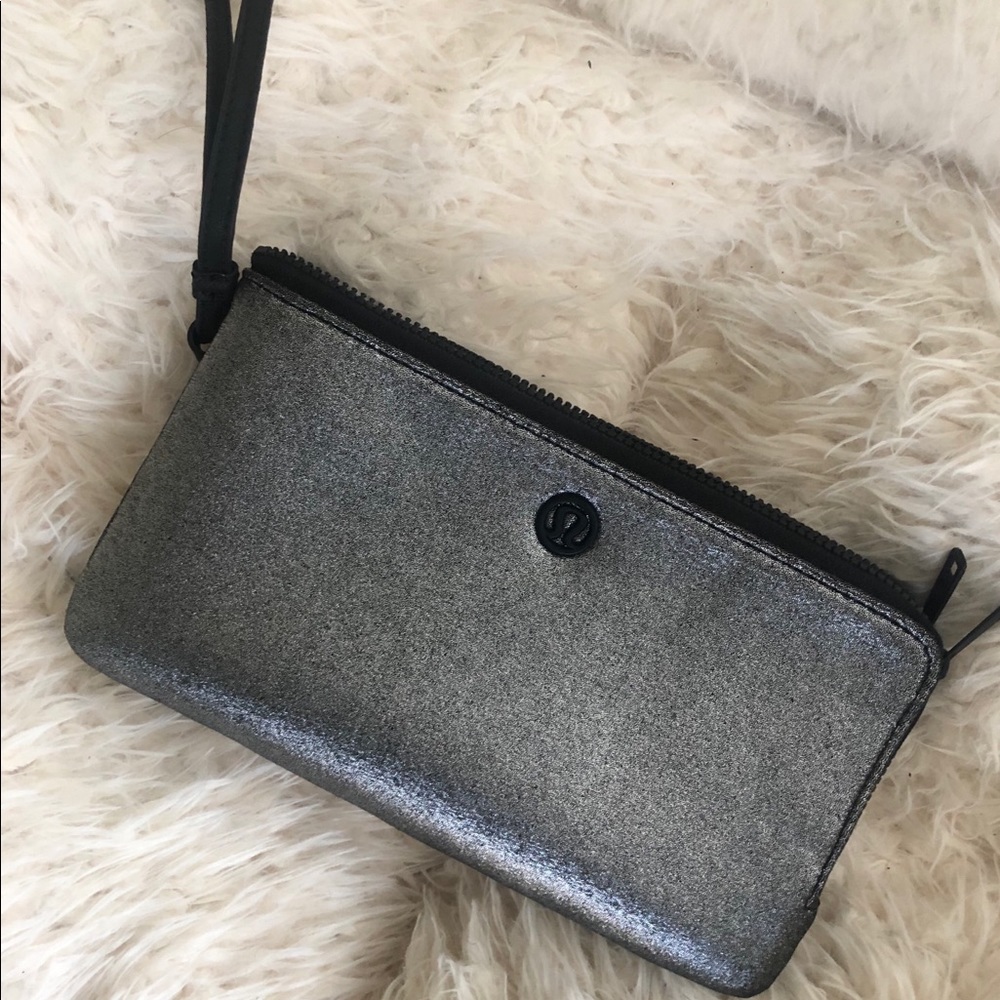 Lululemon Silver Clutch Wristlet